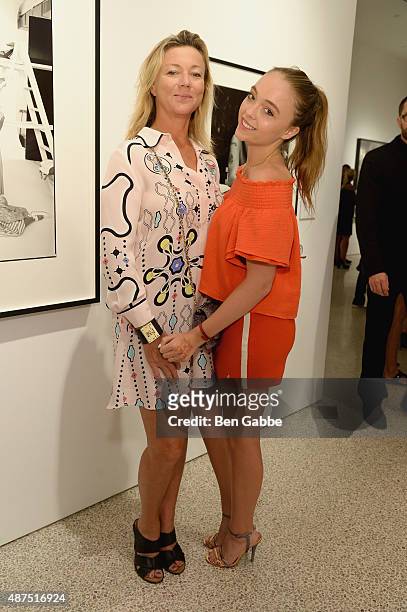 Holly Anderson and Alison Hirsch attend the "Patrick Demarchelier" special exhibition preview to celebrate NYFW: The Shows for Spring 2016 at...