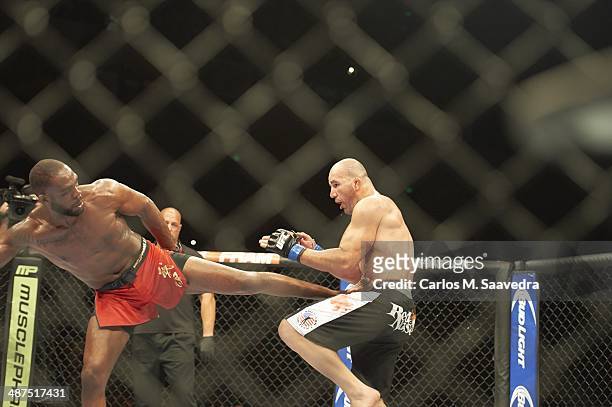 Jon Jones in action vs Glover Teixeira during Light Heavyweight Championship bout at Baltimore Arena. Baltimore, MD 4/26/2014 CREDIT: Carlos M....