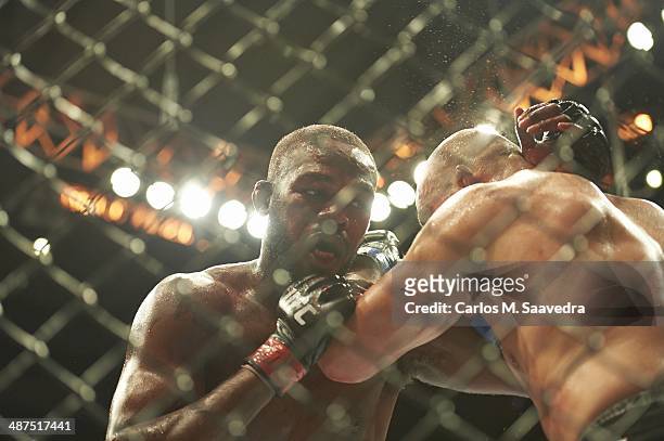 Closeup of Glover Teixeira in action vs Jon Jones during Light Heavyweight Championship bout at Baltimore Arena. Baltimore, MD 4/26/2014 CREDIT:...