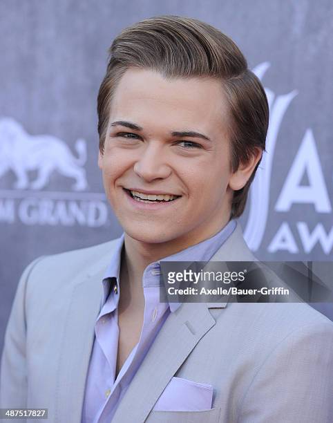 Singer Hunter Hayes arrives at the 49th Annual Academy of Country Music Awards at the MGM Grand Hotel and Casino on April 6, 2014 in Las Vegas,...