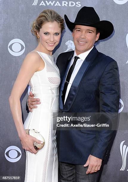 Singer Clay Walker and Jessica Craig arrive at the 49th Annual Academy of Country Music Awards at the MGM Grand Hotel and Casino on April 6, 2014 in...