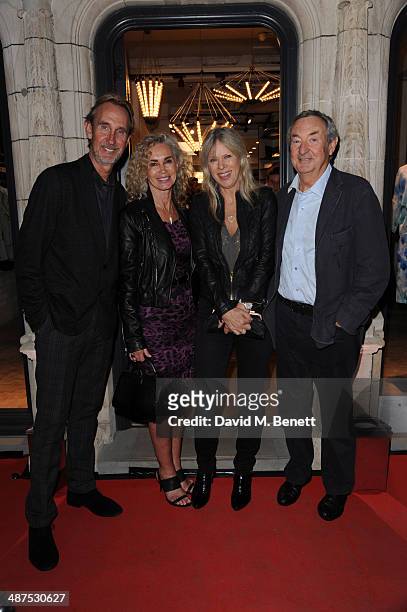 Mike Rutherford, Angie Rutherford, Nettie Mason and Nick Mason attend the new concept store 'The Duke Street Emporium' launched by The Jigsaw Group...