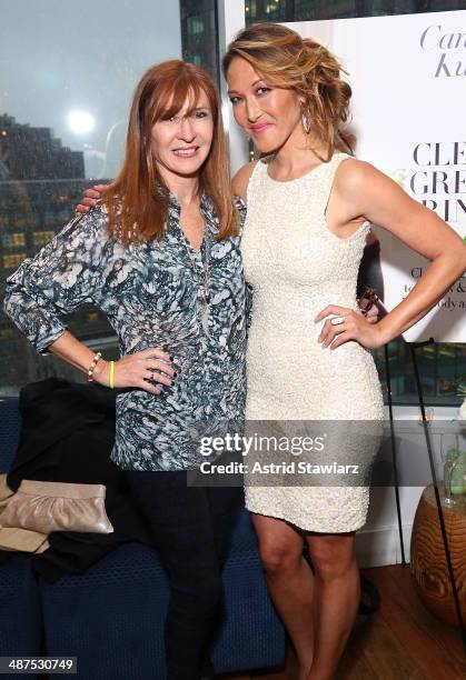 Fashion designer Nicole Miller and Candice Kumai attend the "Clean Green Drinks" book launch at Jimmy At The James Hotel on April 30, 2014 in New...