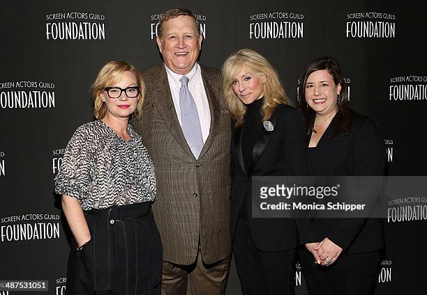 Samantha Mathis, Ken Howard, Judith Light and Rebecca Damon attend the opening of the SAG Foundation Actors Center on April 30, 2014 in New York City.