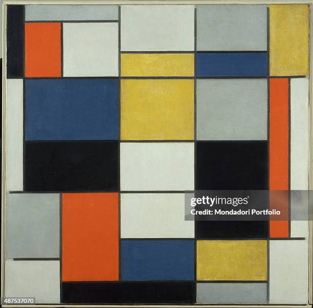 Large Composition A with Black, Red, Gray, Yellow and Blue , by Piet Mondrian, 1919-1920, 20th Century, oil on canvas, 91 x 91 cm Italy, Lazio, Rome,...