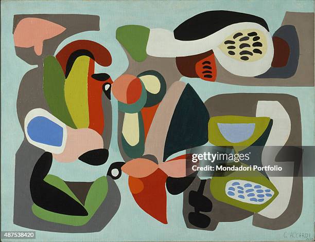 Composition , by Carla Accardi 20th Century, oil on canvas, 65 x 85 cm Italy, Lazio, Rome, National Gallery of Modern and Contemporary Art-GNAM....