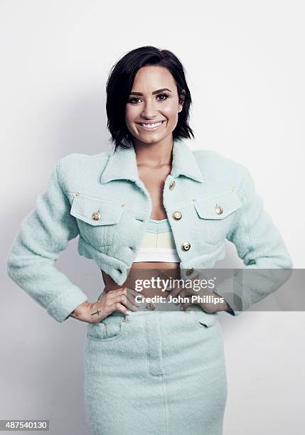 Demi Lovato visits Kiss FM Studio's on September 10, 2015 in London, England.