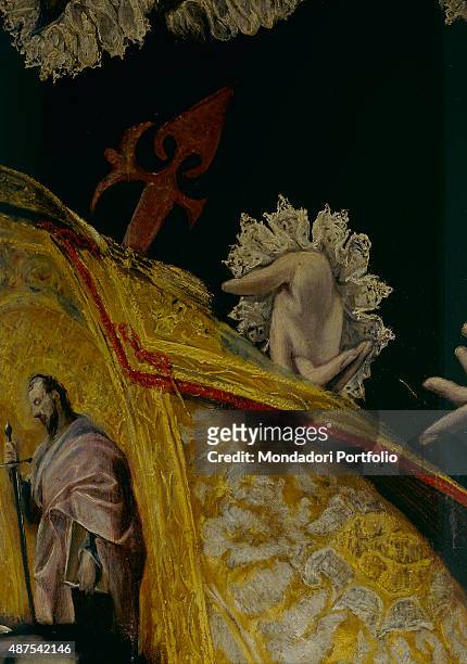 The Burial of the Count of Orgaz , by El Greco 16th Century, oil on canvas, 480 x 360 cm Spain, Toledo, Church of Santo Tom?. Detail. The hand of one...