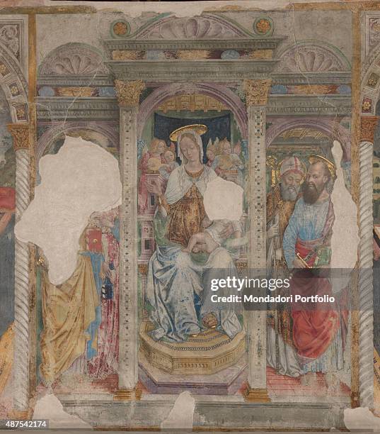 Chapel of Santa Margherita , by Master of Crea, 1474-1479, 15th Century, fresco Italy, Piedmont, Serralunga di Crea, Santuario della Madonna di Crea....