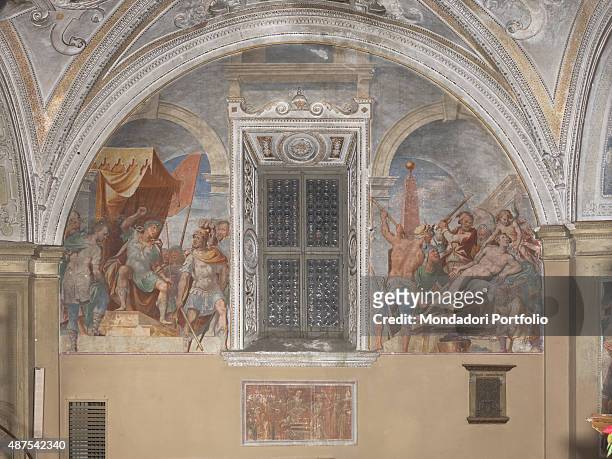 Italy, Piedmont, Verbania, Pallanza, Chiesa della Madonna di Campagna. Detail. The imperial prefect commandind the martyrdom of Saint Lawrence to his...