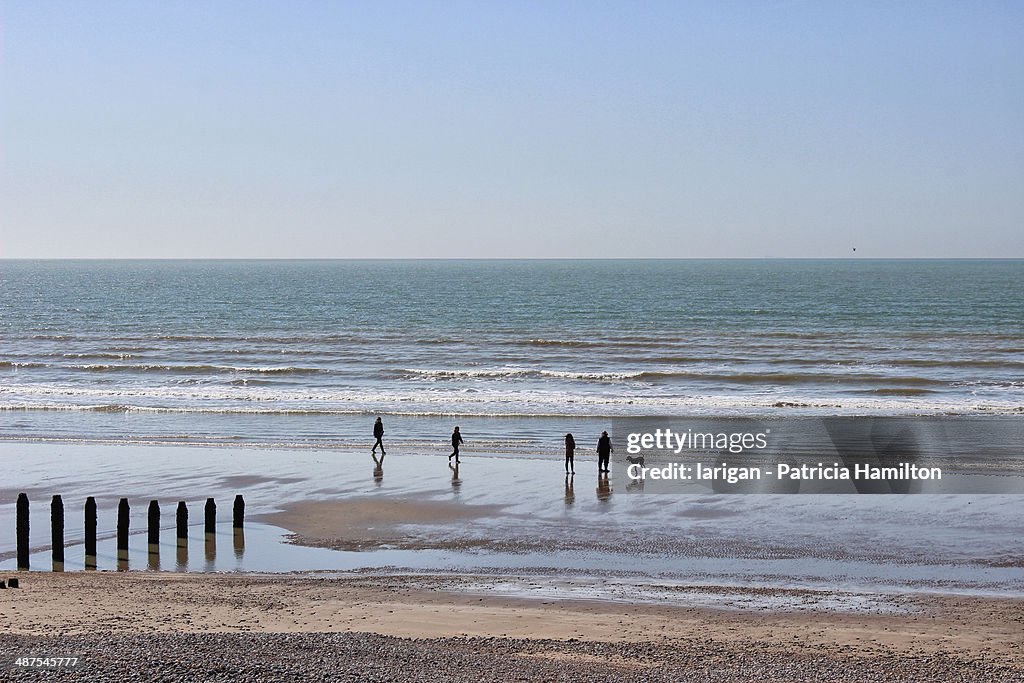 Walking on the beach