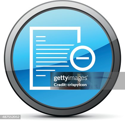 Document icon on a round button. Document icon on a round button.