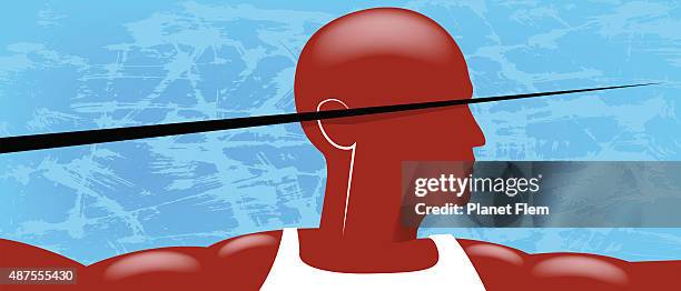 javelin thrower - athlete sweating stock illustrations