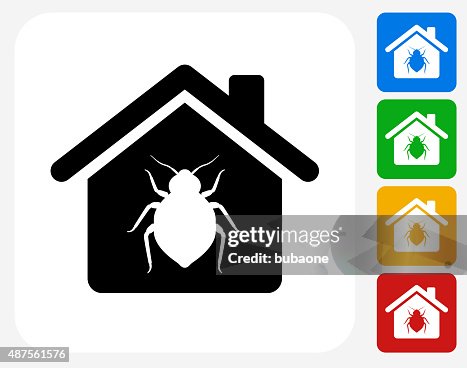 Bedbugs at Home Icon Flat Graphic Design Bedbugs at Home Icon Flat Graphic Design