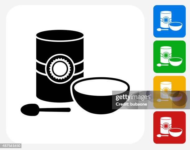 oatmeal icon flat graphic design - oatmeal stock illustrations