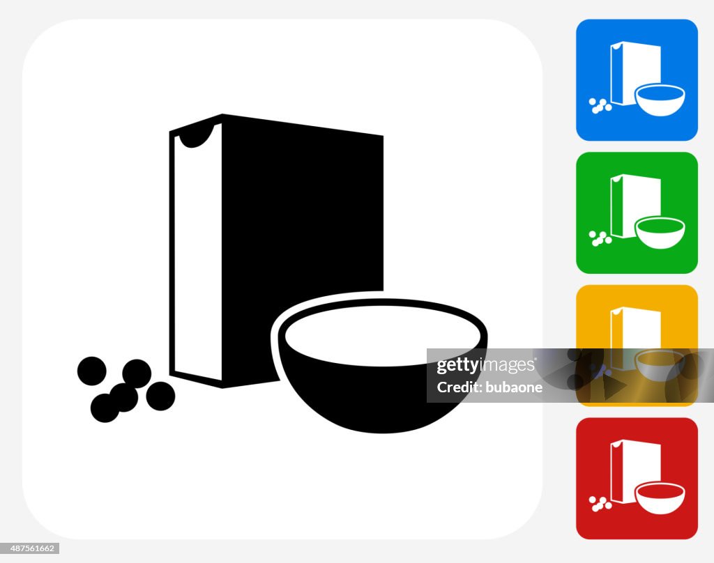 Müsli-Symbol flache Grafik Design