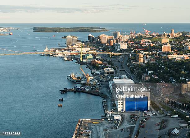 irving halifax shipyard - halifax harbour stock pictures, royalty-free photos & images