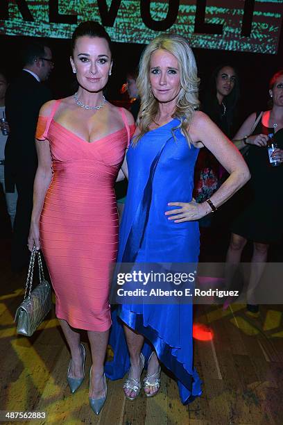 Personalities Kyle Richards and Kim Richards attend REVOLT and The National Cable and Telecommunications Association's Celebration of Cable at...