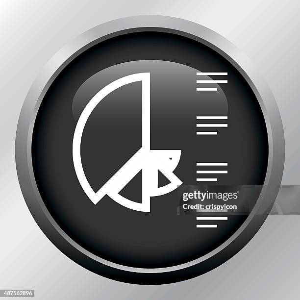 coxcomb chart icon on a round button. - feathery amaranth stock illustrations