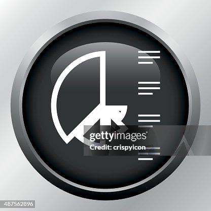 Coxcomb Chart icon on a round button. Coxcomb Chart icon on a round button.