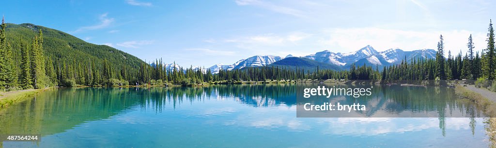 Panoramic of the Forget-Me-Not Pond, Alberta,Canada
