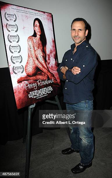 Director/actor Oscar Torre arrives for the screening of "Pretty Rosebud" held at Laemmle NoHo 7 on April 30, 2014 in North Hollywood, California.