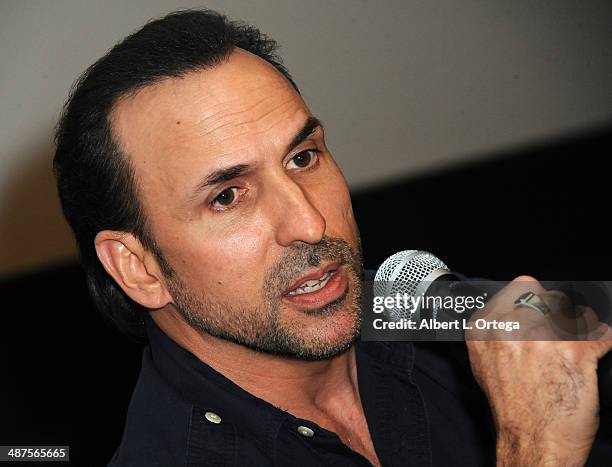 Director/actor Oscar Torre arrives for the screening of "Pretty Rosebud" held at Laemmle NoHo 7 on April 30, 2014 in North Hollywood, California.