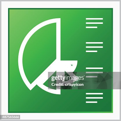 Coxcomb Chart icon on a square button. Coxcomb Chart icon on a square button.