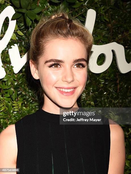 Actress Kiernan Shipka arrives at the Salvatore Ferragamo 100 Years In Hollywood celebration at the newly unveiled Rodeo Drive flagship Salvatore...