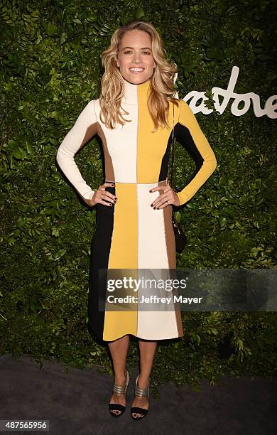 Actress Cody Horn arrives at the Salvatore Ferragamo 100 Years In Hollywood celebration at the newly unveiled Rodeo Drive flagship Salvatore...