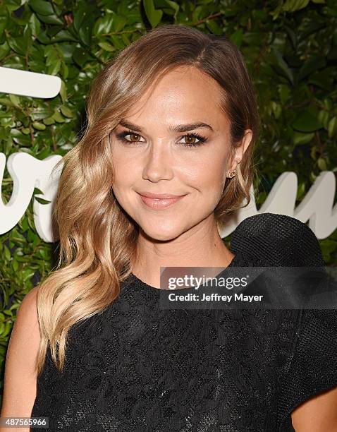 Actress Arielle Kebbel arrives at the Salvatore Ferragamo 100 Years In Hollywood celebration at the newly unveiled Rodeo Drive flagship Salvatore...