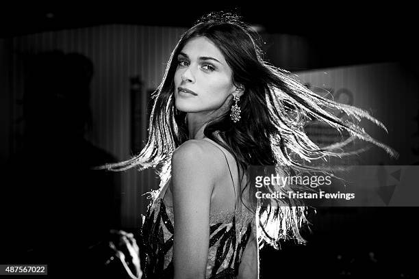 An alternative view of Elisa Sednaoui as she attends a premiere for 'De Palma' And 'Jaeger-LeCoultre Glory to the Filmmaker 2015 Award' during the...
