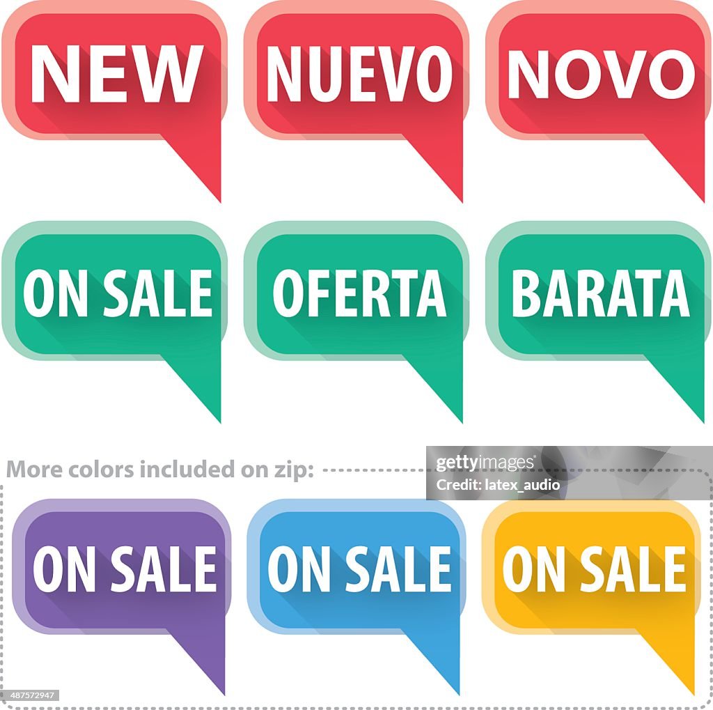 Simples "novo" & "venda" sinal