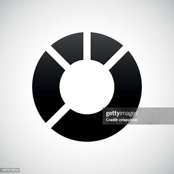 donut chart icon on a white background. - donut chart vector stock illustrations