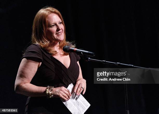 Executive Director Shauna Hardy Mishaw wins Woman Of The Year Award at the Women In Film Spotlight Awards on April 30, 2014 in Vancouver, Canada.