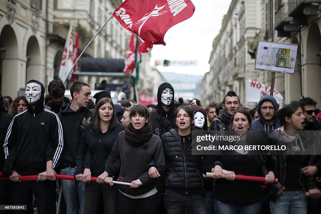 ITALY--MAYDAY-PROTEST