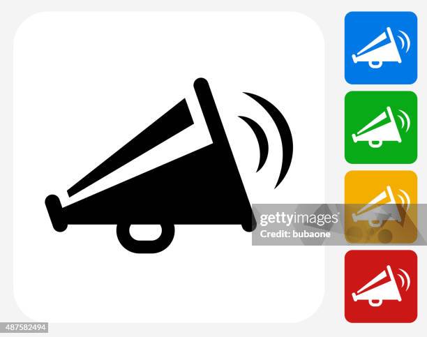 megaphone icon flat graphic design - megaphone icon stock illustrations