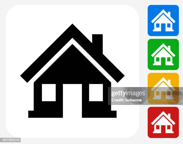 home icon flat graphic design - simple house frame stock illustrations