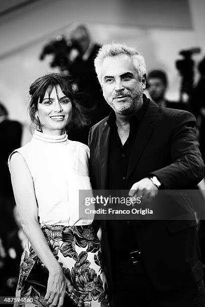 Sheherazade Goldsmith and Alfonso Cuaron attend a premiere for 'Remember' during the 72nd Venice Film Festival at Sala Grande on September 10, 2015...