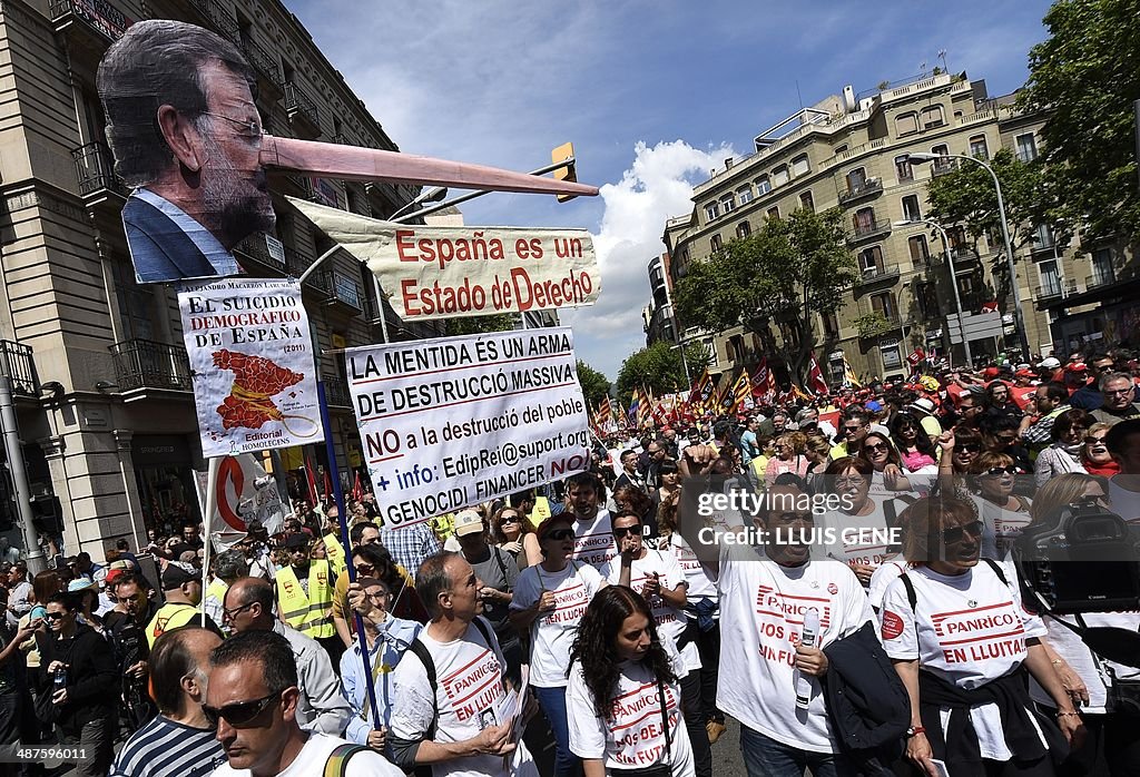 SPAIN-MAYDAY-PROTEST-LABOUR