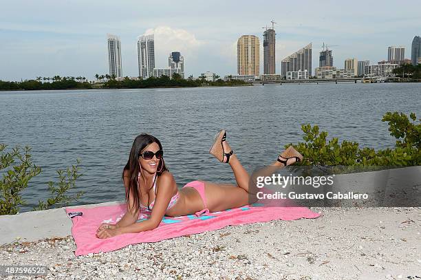 Claudia Romani is sighted on April 30, 2014 in Miami, Florida.