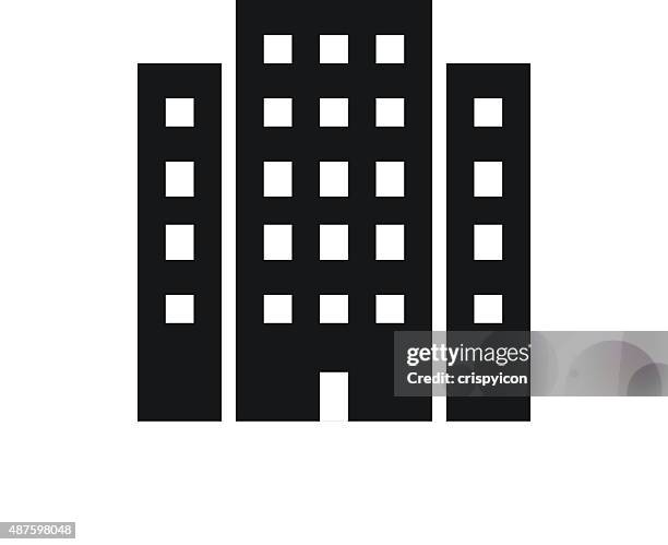 office building icon on a white background. - commercial real estate stock illustrations