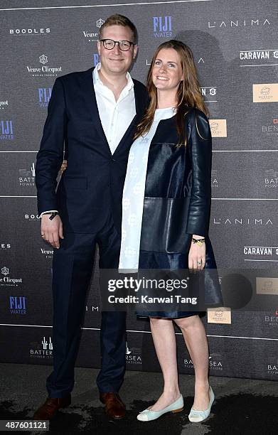 Edward Grant and Chloe Delevingne attend the inaugural Battersea Power Station annual party held at Battersea Power station on April 30, 2014 in...