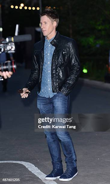 Dustin Lance Black attends the inaugural Battersea Power Station annual party held at Battersea Power station on April 30, 2014 in London, England.