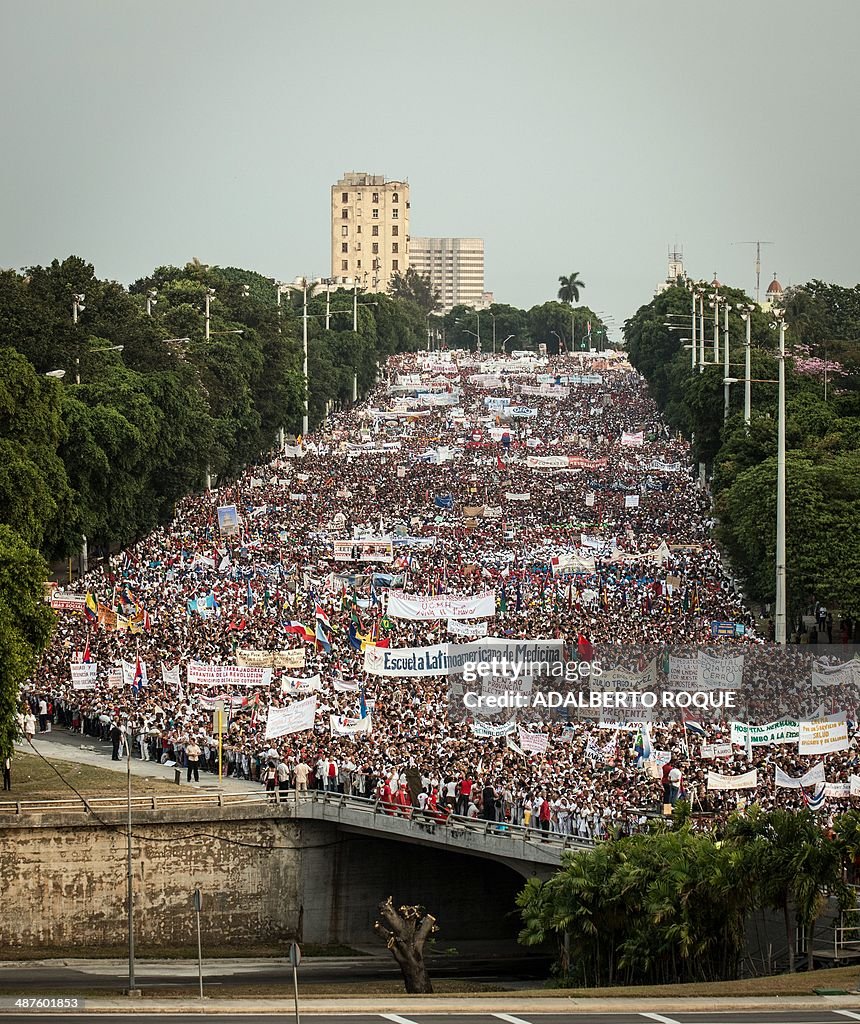 CUBA-MAYDAY-CASTRO