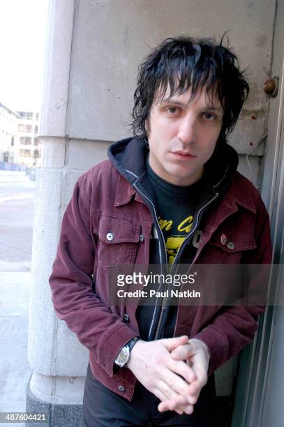 Portrait of American musician Jesse Malin, Chicago, Illinois, April 10, 2003.