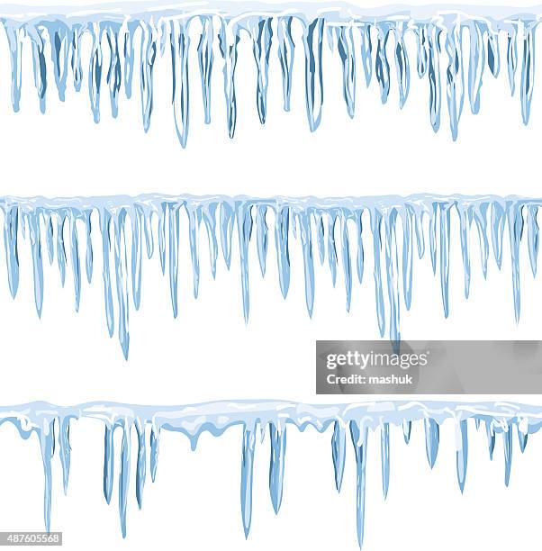 bildbanksillustrationer, clip art samt tecknat material och ikoner med icicles, seamless patterns - istapp