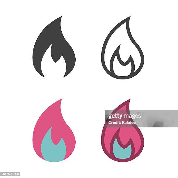 stockillustraties, clipart, cartoons en iconen met flame icon - flame