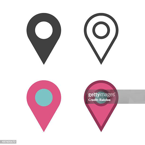 マップピン)アイコン - location pin icon点のイラスト素材／クリップアート素材／マンガ素材／アイコン素材
