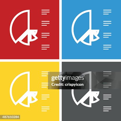 Coxcomb Chart icon on square buttons. Coxcomb Chart icon on square buttons.